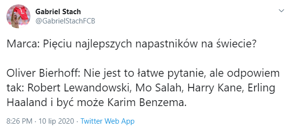 Pięciu NAJLEPSZYCH NAPASTNIKÓW ŚWIATA według Olivera Bierhoffa